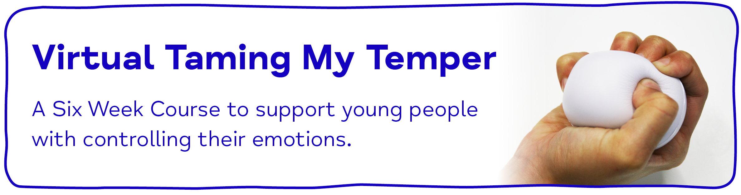 Virtual Taming My Temper - A Six Week Course to support young people with controlling their emotions.