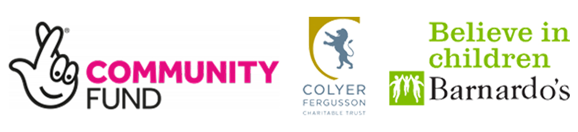 National Lottery Community Fund, Colyer Fergusson and Barnados logos.